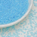 Light blue 3mm transparent glass seed beads with AB aurora coating for DIY jewelry - Light Blue