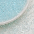 3mm light blue glass seed beads with iridescent AB coating for DIY jewelry making - Transparent Blue