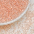 3mm peach pink AB coated glass seed beads for DIY jewelry making and bracelets - Yellow Pink