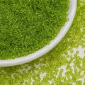 3mm transparent grass green glass seed beads for DIY bracelet and jewelry making - Light Green