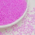 3mm transparent pink purple glass beads with AB rainbow coating for DIY jewelry making - Rose Red