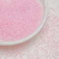 Pink 3mm glass seed beads with AB luster finish for DIY jewelry bracelet making - Ice Pink