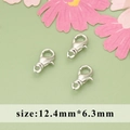 Three pieces of polished silver lobster clasps for DIY jewelry necklace and bracelets - Silver Lobster Clasp (MF9101B)