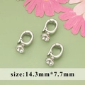 Universal silver lobster clasp for DIY pearl necklaces and bracelets set of 3 pieces - Silver Rhinestone Pearl Tray Connector (MF9105B)