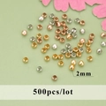 2mm 18K gold plated copper crimp beads 500pcs for DIY jewelry making accessories - MG2802 / 500 Pieces/Pack / 18K Gold