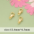12.4mm gold lobster clasp connector for DIY jewelry making and pearl necklaces - Gold Lobster Clasp (MF9101A)