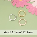 12.1mm DIY earring hoops set in gold, silver and rose gold plated copper finishes - Round Earring Hoop Accessory (MG2202) / 10 Pieces Pack / 18K Gold