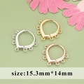 18K gold plated DIY earring hoops with multiple rings in gold, silver, and rose gold - Multi-Loop Earring Hoop Accessory (MG2208) / 10 Pieces Pack / Silver
