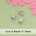 Silver jewelry folding clasps for DIY chain connecting, size 4.8mm by 3.3mm - MG2401B / 20 Pieces/Pack (4.8mmx3.3mm) / Silver