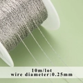 DIY χειροποίητη λεπτή αλυσίδα από ανοξείδωτο ατσάλι 0,25 mm, ρολό 10 μέτρων για κοσμήματα - Ασημί Χρώμα 0,25mm (C42904 - 10 Μέτρα)