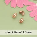 Rose gold plated 4.8mm x 3.3mm calottes end crimps for DIY jewelry making - MG2401R / 20 Pieces/Pack (4.8mmx3.3mm) / Rose Gold