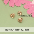 Rose gold-plated 1.3mm hole jewelry end caps for DIY pearl necklaces and bead connectors - 20 Pieces Set / Rose Gold (MG1505R)