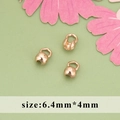 Roségoldener Schmuckverbinder aus Kupfer mit Anhängerschlaufe für DIY-Schmuck, 6,4x4mm - MG2402R