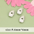 Barocke unregelmäßige geometrische Distanzperlen in Silber für DIY Schmuck 9,6mm*6mm - Gehämmerter Unregelmäßiger Stil (MG7808B)