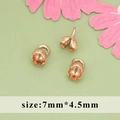 Roségoldener Metall-Blütenknospen-Verschluss für DIY-Halsketten 7mmx4.5mm - MG2404R