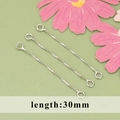 DIY jewelry earring findings 30mm silver chain connectors with double rings - Twisted Chain Connector (MF6603B)
