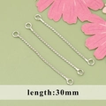 Silver 30mm twisted metal link chain jewelry connectors for DIY earrings making - Spiral Bar (MF6605B)