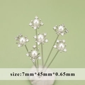 Spilli a fiore in argento con perle da 7mm e zirconi per creazione gioielli - Fiore di perla artificiale e zirconia (MG2603BS)