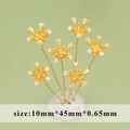 Spille a fiore dorate da 10mm con zirconi bianchi per creazione di gioielli fai da te - Fiore di zirconia satinato (MG2606A)