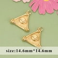 Triangle Eye of Providence metal charms in gold finish for DIY jewelry making - Triangle Eye of Providence Style (MG6104)