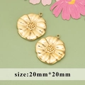 Paar 20mm gouden metalen bloembedels met getextureerde bloemblaadjes voor doe-het-zelf - Uitgestrekte Bloemblad Stijl (MG6306)