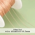 10m rose gold stainless steel 0.2mm cable chain for DIY jewelry making accessories - Rose Gold 0.2mm (C42906 - 10m)