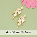 Gold-plated brass leaf pendants with marquise cubic zirconia stones, size 30mm*9.2mm - Leaf Shape (MG7202A)