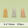 Chiodini a T 0,6x18mm per gioielli in oro argento e oro rosa set da 250 pezzi - MG8111 (0.6x18mm)