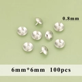 Set of 100 18K gold-plated 6mm round cup peg bails with 0.8mm pins for DIY jewelry making - Round Sealing Plug Pin (MH2203B)