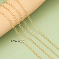 1,7 mm dünne 18K vergoldete Edelstahl O-Kette für DIY Schmuck Halsketten Herstellung - O-Kette Stil (C43401) / 3 Meter Packung / Gold
