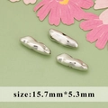 Irregular silver baroque style DIY loose beads in 15.7mm size for jewelry making - Organic Shape Silver Style (MG6903B)