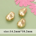 18K gold-plated teardrop baroque beads 14.2mm x 10.2mm for DIY jewelry making - Large Teardrop Gold Style (MG6907A)