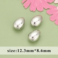 Baroque style 18K silver-plated irregular spacer beads for DIY jewelry making 12mm - Bean Teardrop Silver Style (MG6909B)