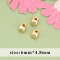 6mm vergoldete barocke unregelmäßige geometrische Zwischenperle für DIY Schmuck - Unregelmäßiger Polyederstil (MG7805A)