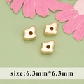 Barocke unregelmäßige vergoldete geometrische 6,3 mm Distanzperlen für DIY-Schmuck - Glänzender Unregelmäßiger Stil (MG7806A)