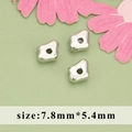 Silberne unregelmäßige Barock-Abstandshalter für DIY-Schmuckherstellung 7,8x5,4mm - Glänzender Unregelmäßiger Stil (MG7806B)
