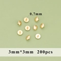 Spilli a testa tonda 3mm placcati oro 18K con diametro 0.7mm per creazione gioielli 200pz - Perno di Chiusura Rotondo (MH2201A) / 200 Pezzi (3mmx3mm) / Oro