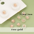 DIY rose gold earring backs with 5.5mm x 4mm metal butterfly clutch and silicone sleeve - 5.5mm*4mm Style (MF6101R) / Rose Gold