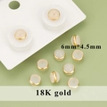 DIY jewelry earring findings: 18K gold plated hamburger style earring back with clear plastic - 6mm*4.5mm Style (MF6102A) / Gold