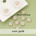 DIY rose gold 6mm x 4.5mm jewelry earring backs with translucent frosted finish - 6mm*4.5mm Style (MF6102R)
