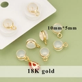18K gold plated earring backs with clear silicone base measuring 10mm by 5mm - 10mm*5mm Style (MF6103A)