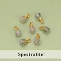 Pendentif en pierre Spectralite avec anneau doré pour création de bijoux DIY - Pendentif en Spectralite (ME1310S)