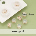 7x5mm rose gold burger earring back with transparent silicone and 18K plated finish - 7mm*5mm Style (MF6107R)