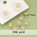 6mm by 5mm 18K gold plated silicone hamburger earring back stopper for jewelry making - 6mm*5mm Style (MF6108A)