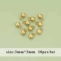 Pack of 10 gold-plated stainless steel spacer beads with loop for DIY jewelry making - Round Bead Pendant (MH6205) / 10 Pieces Pack / Gold