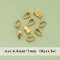 DIY jewelry 10pcs set golden stainless steel pinch bails 6.8x3mm for pendant necklaces - Bail Buckle (MH6209)