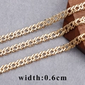DIY sieraden 18K vergulde platte ruit ketting materiaal met een breedte van 0,6 cm - Dunne Gouden Platte Ketting (C15004)