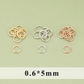 0,6x5mm ronde buigringen in goud, zilver en roségoud voor DIY-sieraden maken - 0.6x5mm (50 Stuks/Verpakking / MH6005)