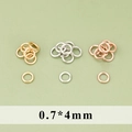 Gouden 0,7x4mm buigringen voor doe-het-zelf sieraden maken en armband connectoren - 0.7x4mm (50 Stuks/Verpakking / MH6007)