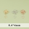 DIY sieraden connectoren 0,4x4mm ronde buigringen in goud zilver en rosé goud - 0.4x4mm (50 Stuks/Verpakking / MH6009)